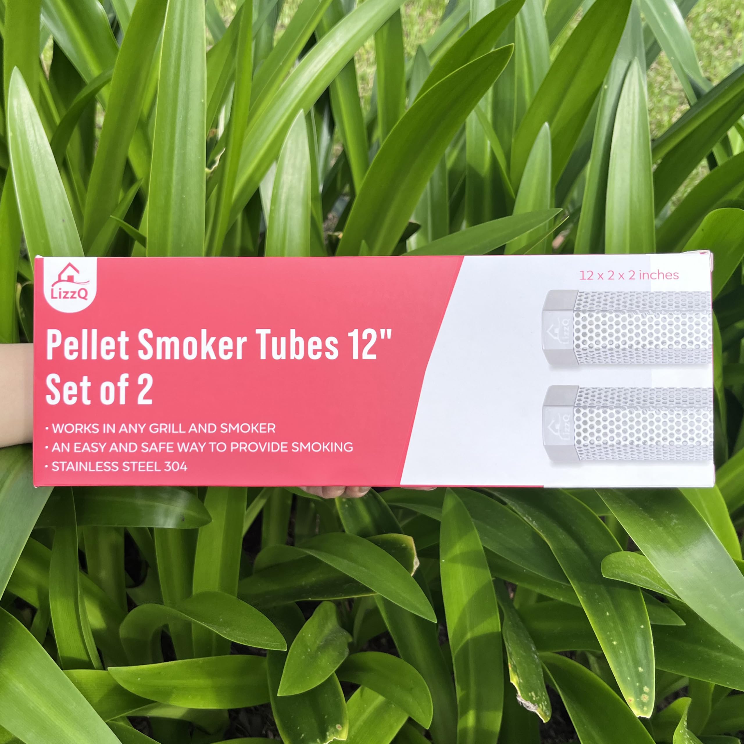LIZZQ pellet smoker tube provides up to five hours of continuous smoke