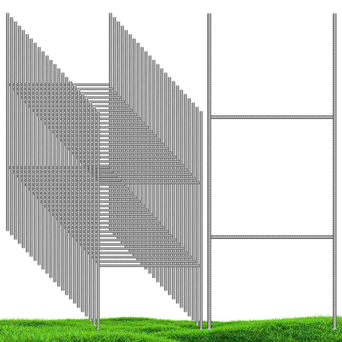Ljliudu 25-pack yard sign stakes assembled for sturdy displays