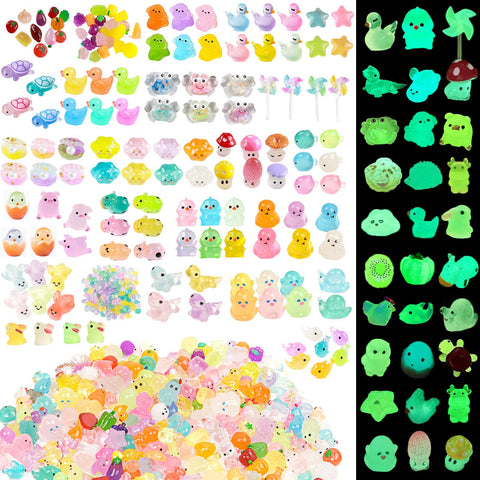 LJMBOEN luminous mini resin duck glows in the dark for garden scenes