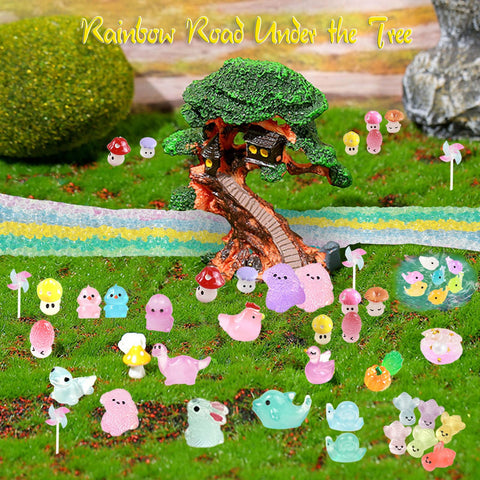 LJMBOEN glow-in-the-dark owl enhances night fairy gardens and decorations