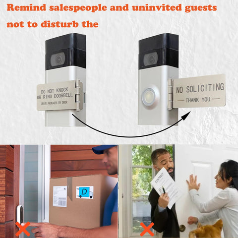 LJSCARE dual-sign doorbell cover reduces unwanted visits and interruptions at home.
