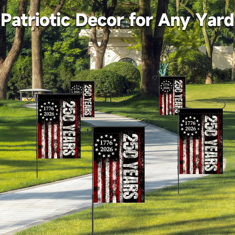 LJSCQF outdoor patriotic flag weather-resistant for seasonal use.