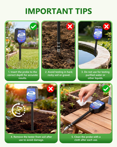 LKBird easy 2.7-inch soil insertion for quick readings.