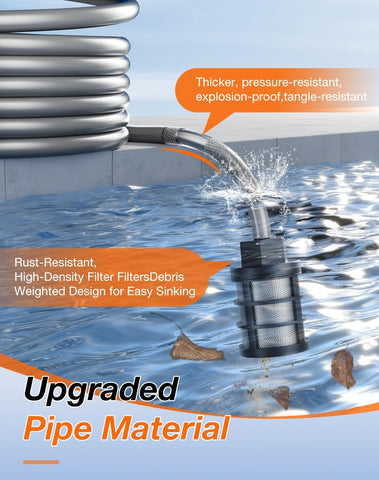 The lkewzbk metal-filter water intake helps ensure clean water flow.