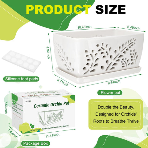 LKSSZS orchid pot with 360 degree ventilation slots for balanced humidity