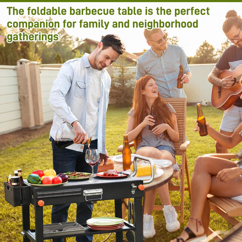 LKVHV backyard setup with grill table in use