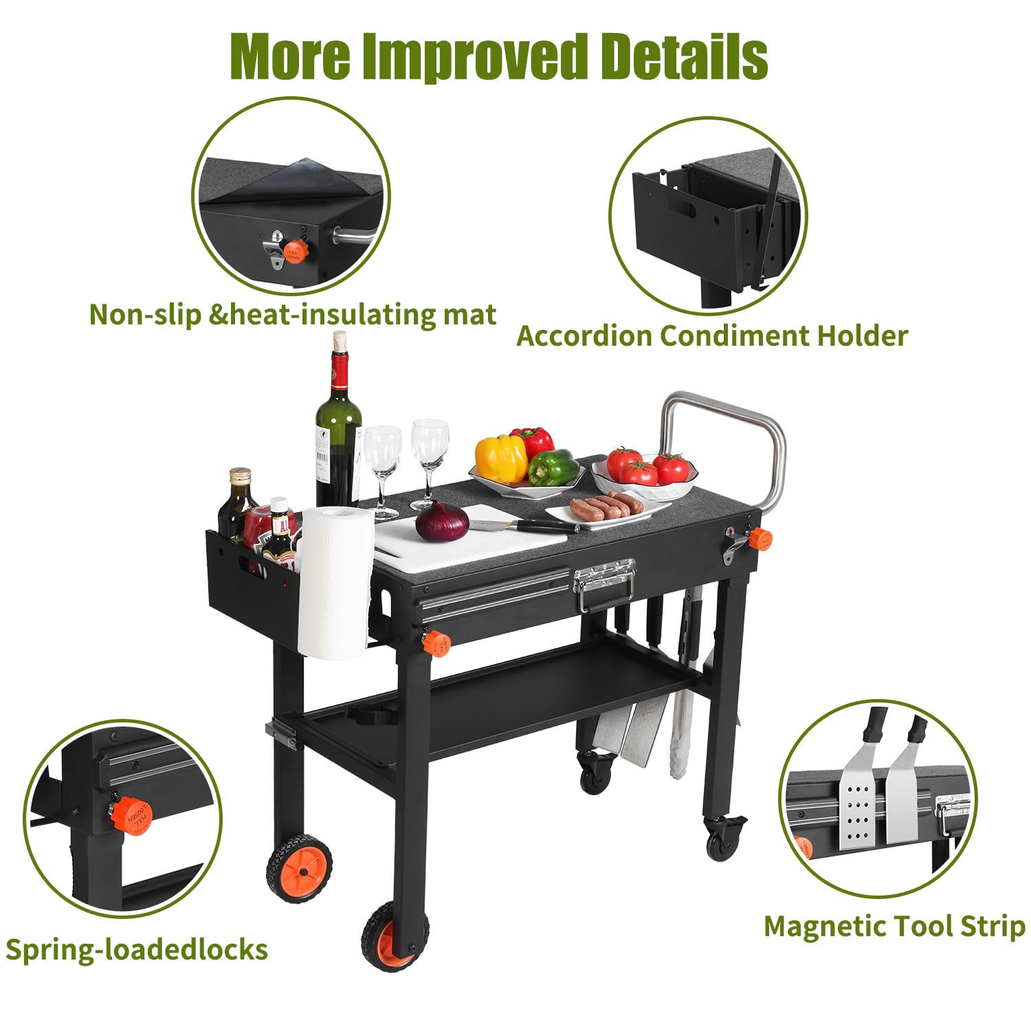 LKVHV collapsible spice rack keeps seasonings within reach