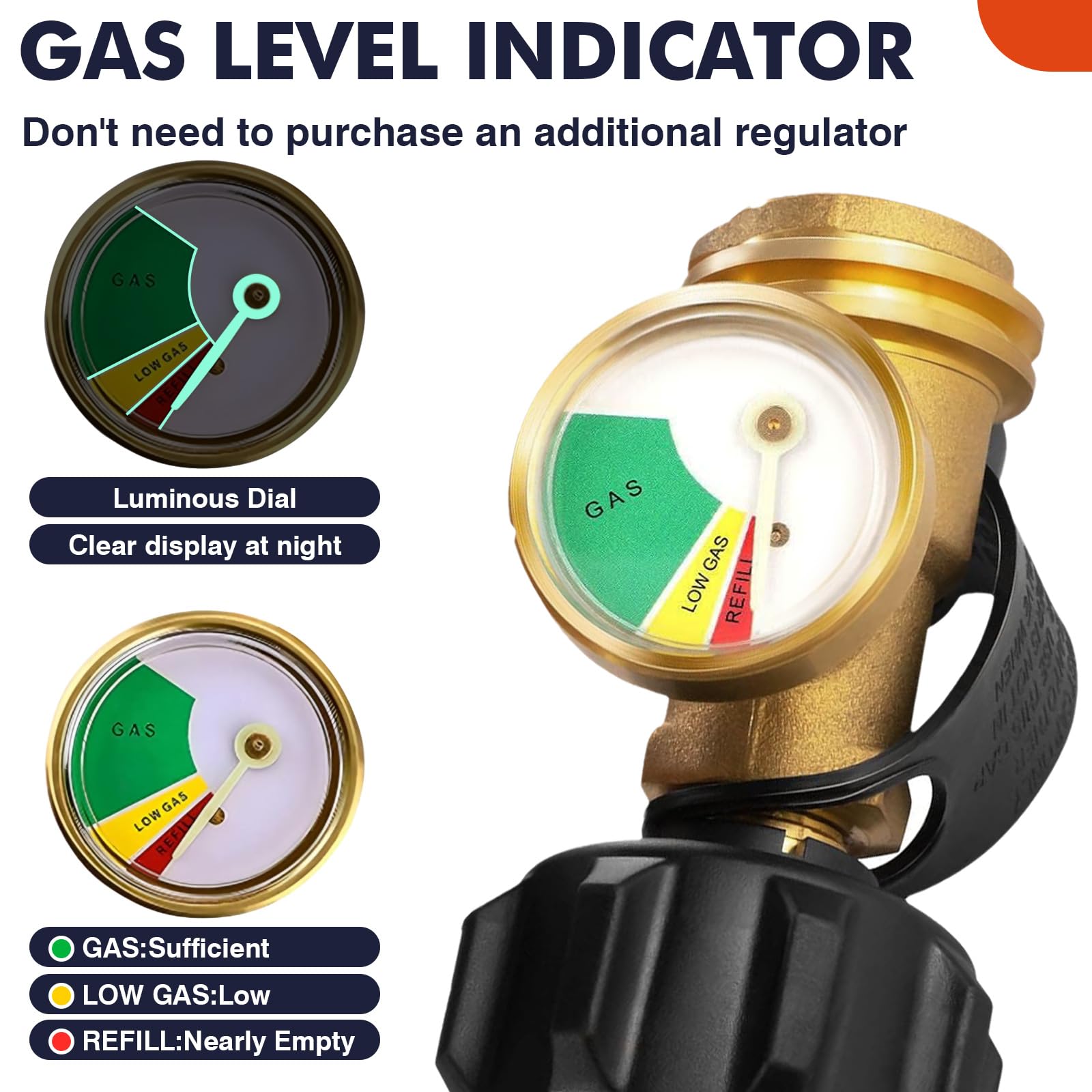LLAMA VIVA brass construction gauge ready for camping and outdoor use.