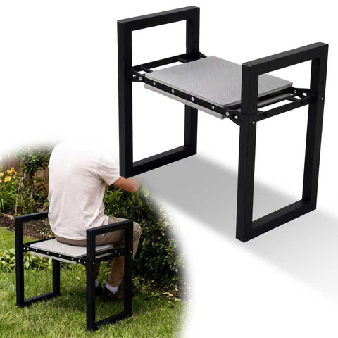 LLARGUEST garden kneeler folded for compact storage and easy transport.
