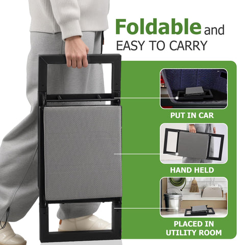 LLARGUEST compact kneeler fits easily in a car trunk for transport.