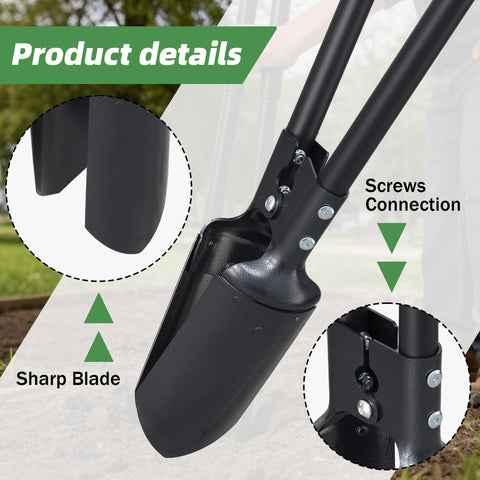 LLARGUEST heavy-duty metal hole digger withstands tough soil conditions for durability