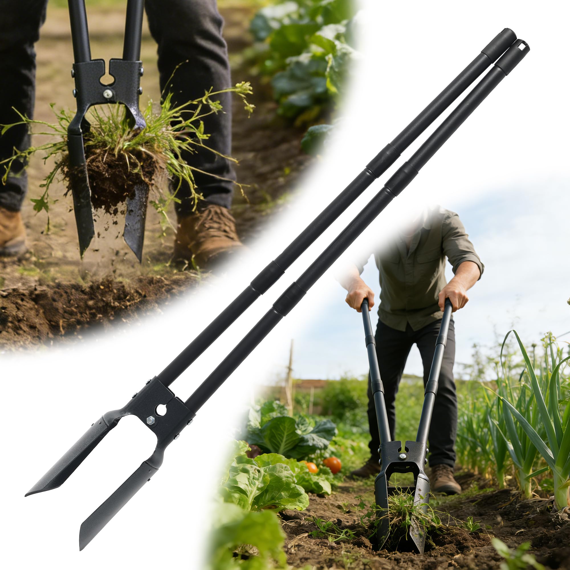 LLARGUEST post hole digger with 54-inch shovel-head for efficient digging in soil