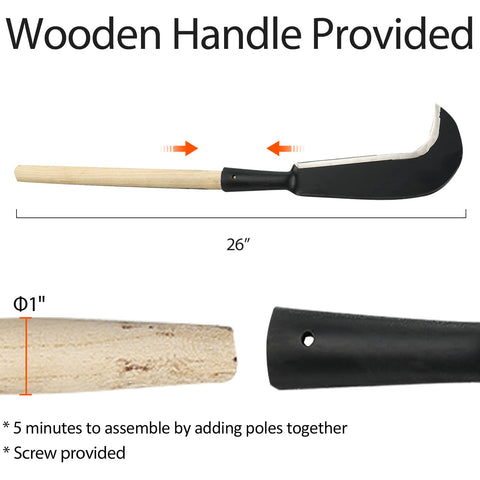 LLARGUEST Sickle Garden Tool pruning cut example