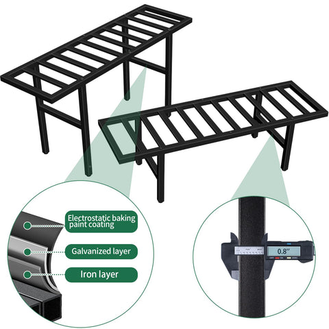 LLAXERGU minimalist metal plant shelf complements living room decor.