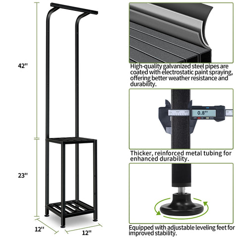 LLAXERGU galvanized coating enhances weather resistance on the stand.