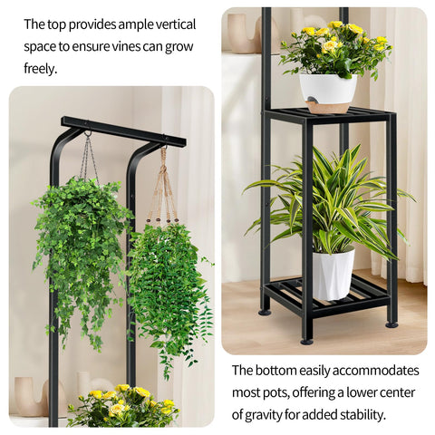 LLAXERGU heavy-duty metal frame provides stable support for outdoor use.