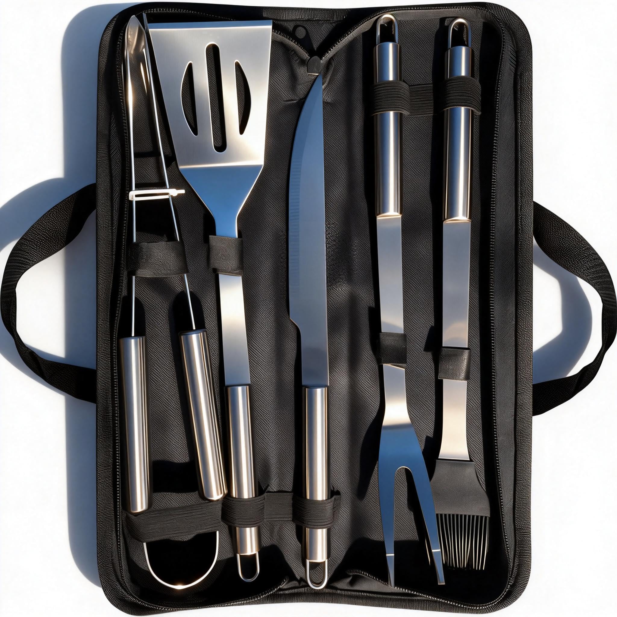 LLRY BBQ spatula in stainless steel for sturdy grilling precision.