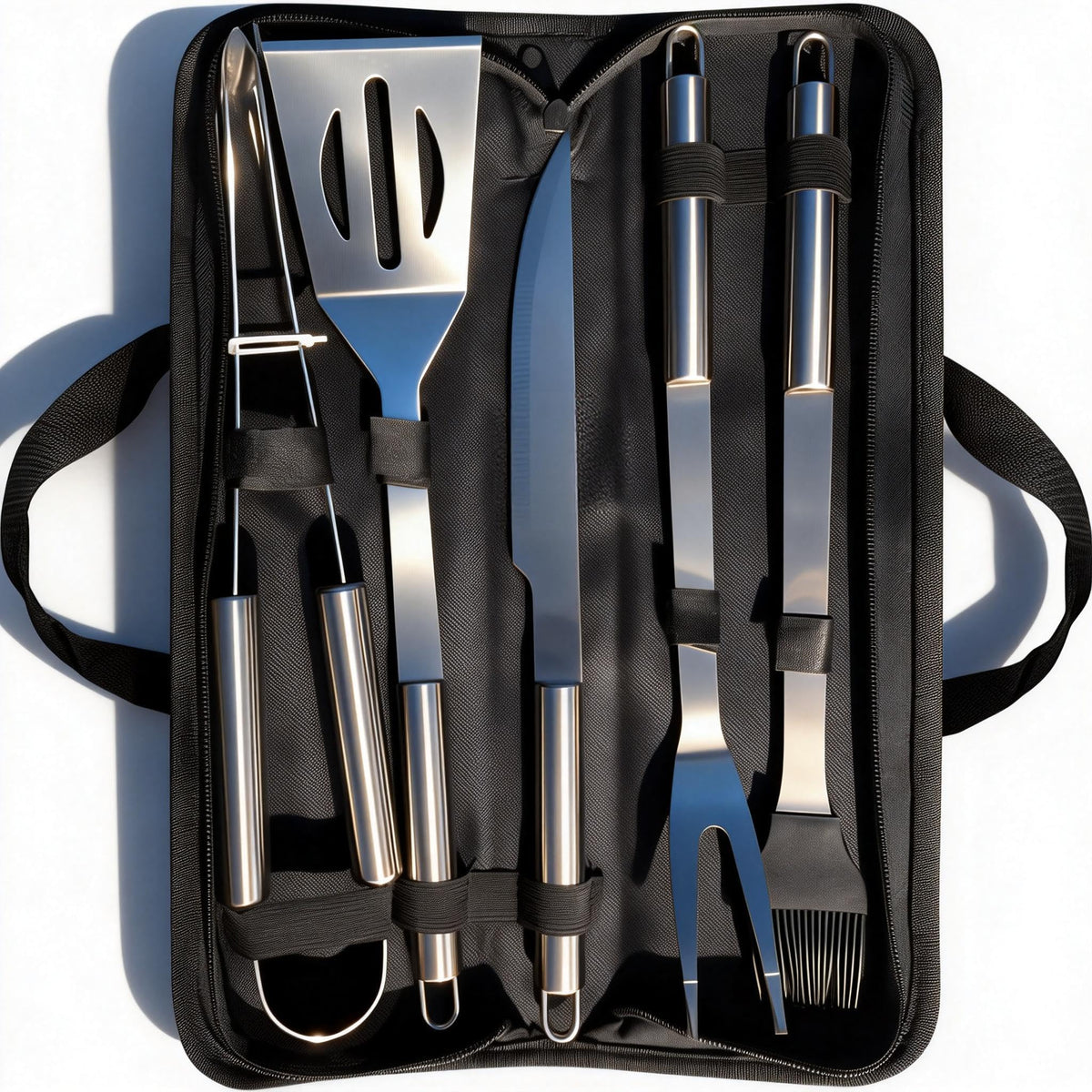 LLRY BBQ spatula in stainless steel for sturdy grilling precision.
