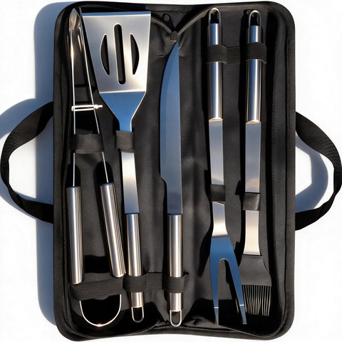 LLRY BBQ spatula in stainless steel for sturdy grilling precision.