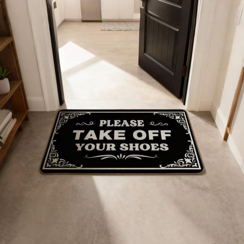 LMABBAQA Door mat for indoor and outdoor use in black adds practical style