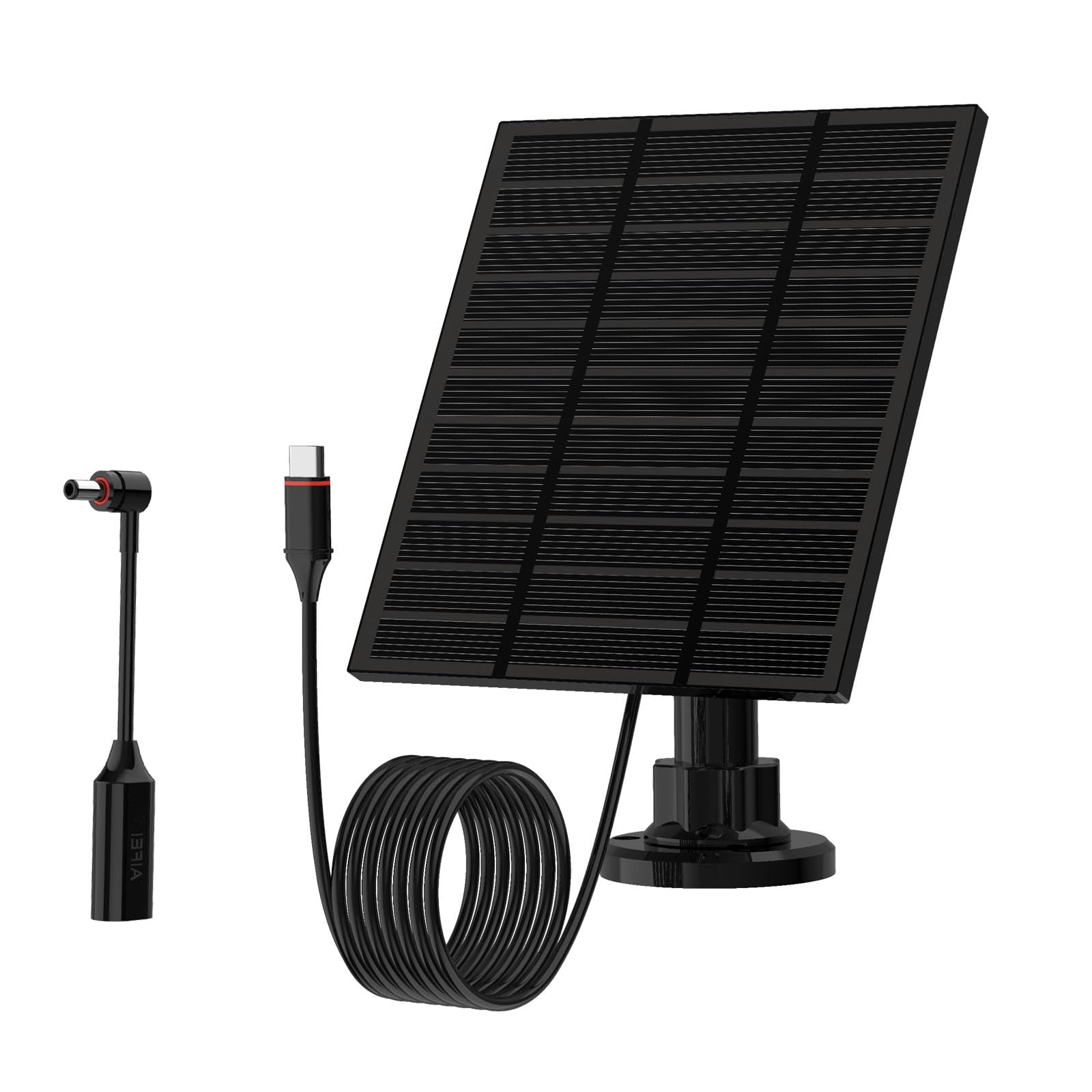 LMDTYN solar panel for Ring outdoor camera charges reliably via USB-C