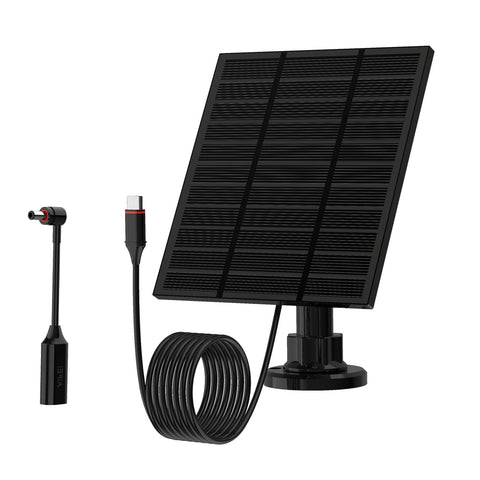 LMDTYN solar panel for Ring outdoor camera charges reliably via USB-C