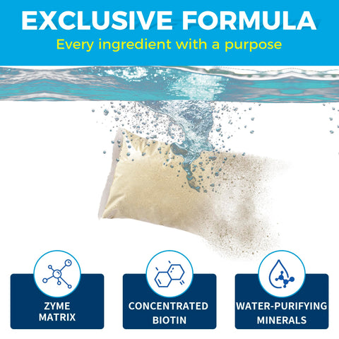 LMJP Easy-to-use packaging is tossed into the pond for effortless maintenance.