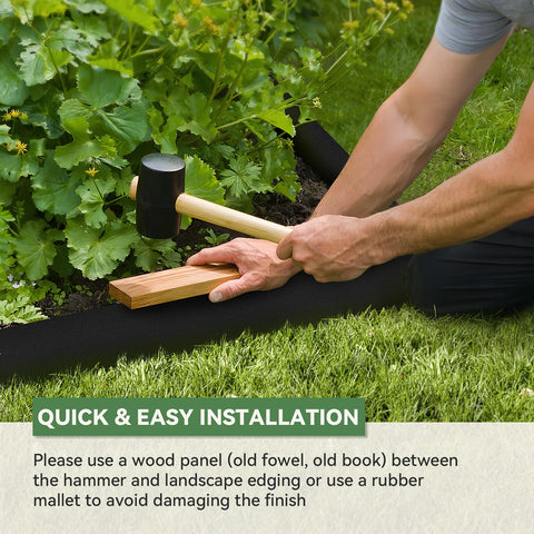 LMYYGOO 8-inch edging defines pathways with tidy lawn transitions