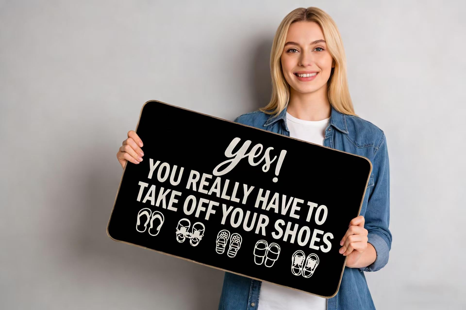 LMMZHK Multi-use door mat fits front and back doors.