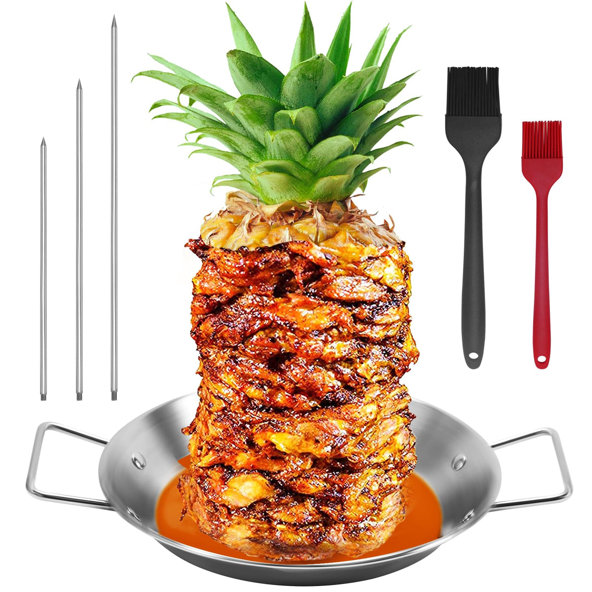 LMZNXCZ Al Pastor vertical stand with 8-inch spike for even cooking and juicier results