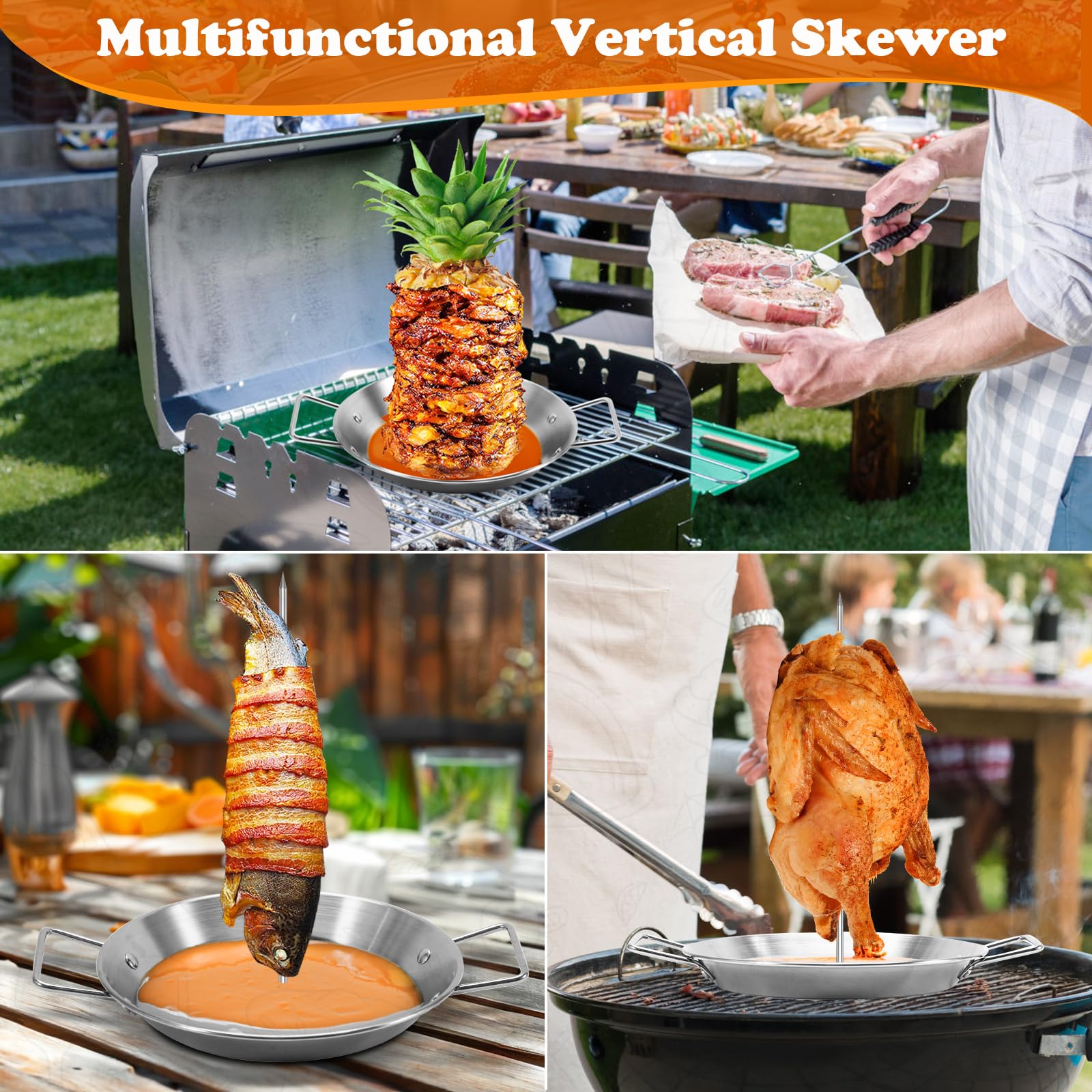 LMZNXCZ Complete vertical stand shown ready for oven or grill use