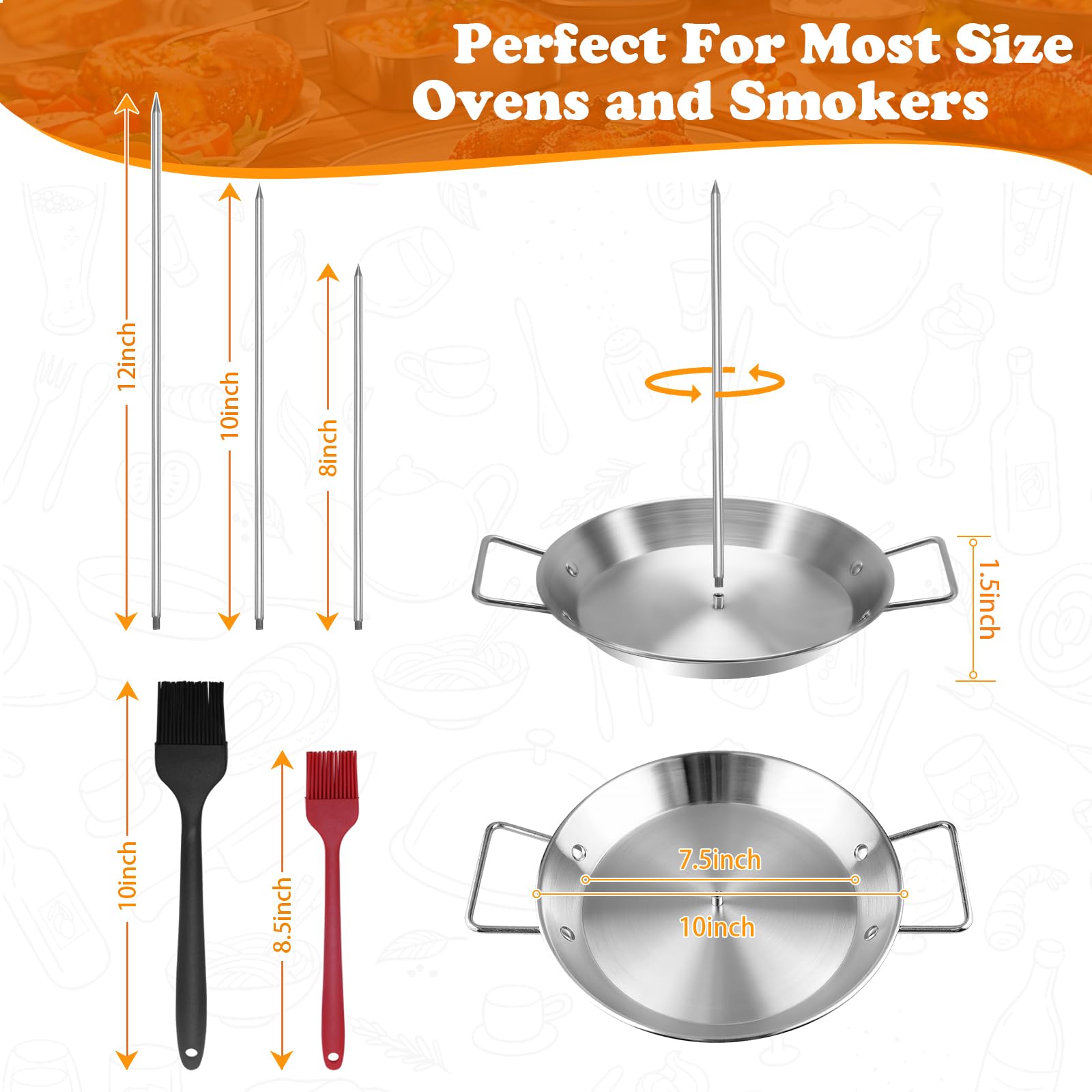 LMZNXCZ Skewer base and three removable spikes for easy setup