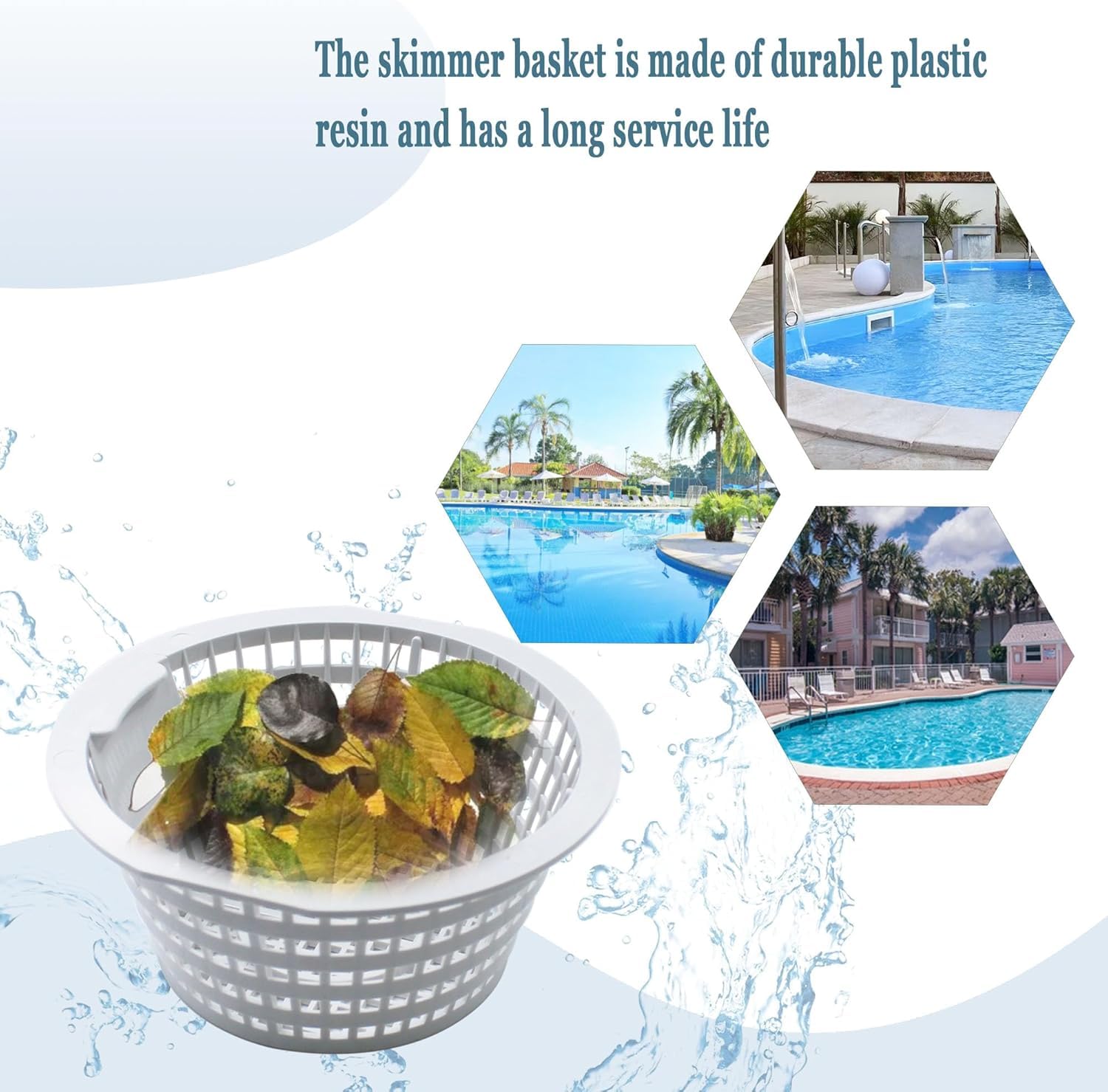 Oxidation-resistant plastic LNATPPE skimmer basket for durable pool use