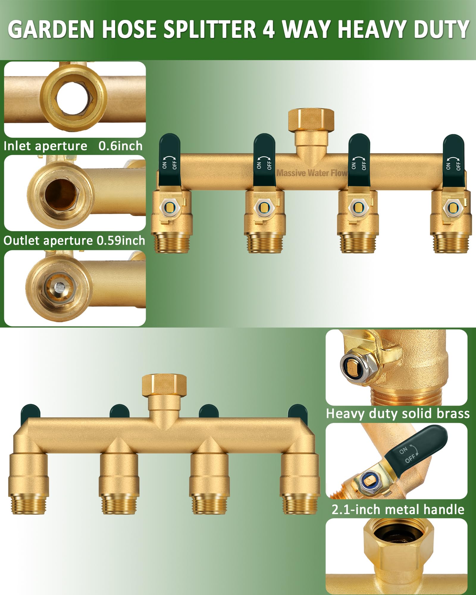 LNEZCDB 3/4-inch GHT connection demonstrates quick compatibility with standard spigots.
