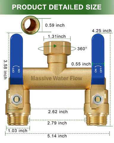 LNEZCDB brass body assembly demonstrates sturdy construction for outdoor use.