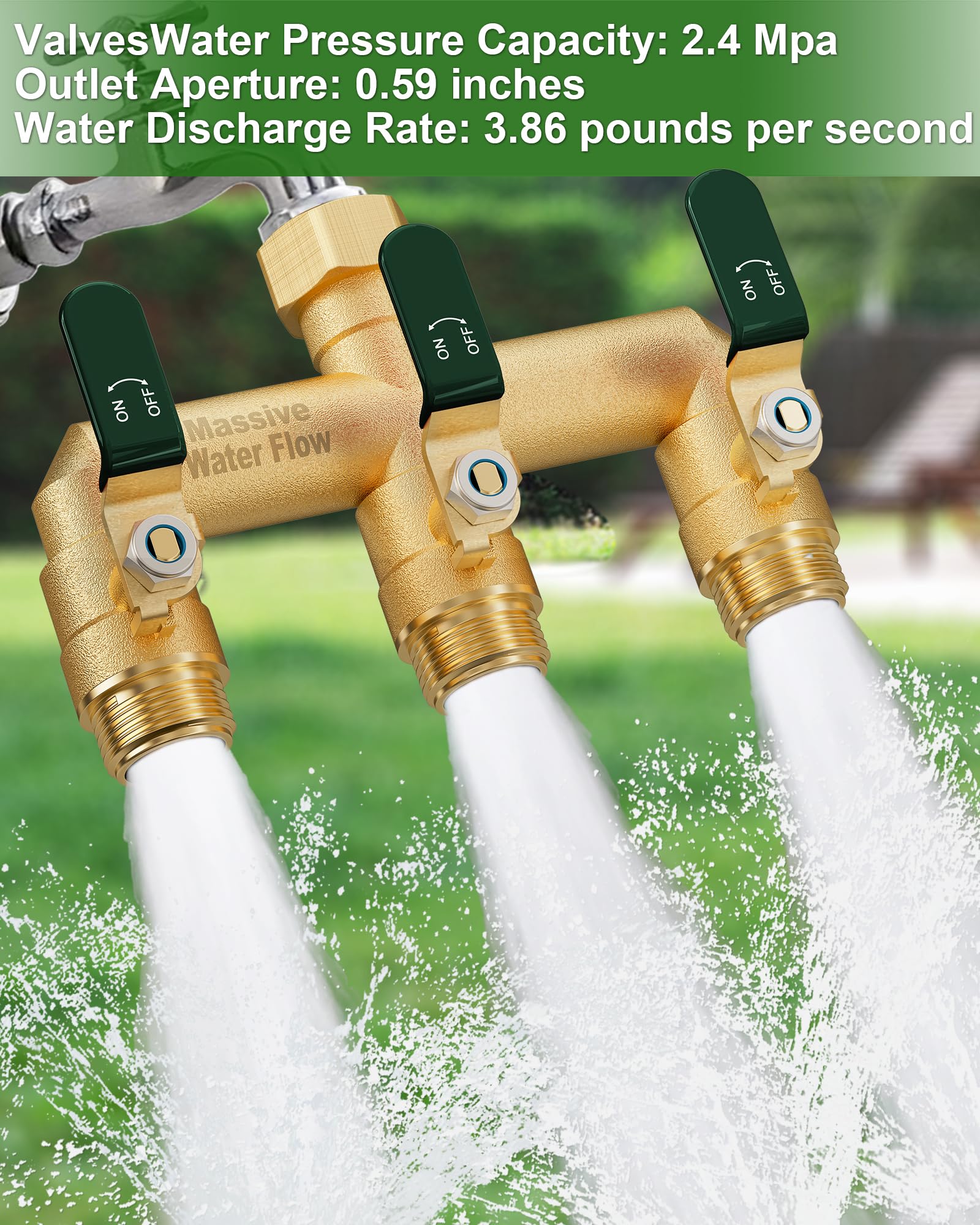 LNEZCDB heavy-duty brass connector resists rust and harsh weather.