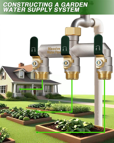 LNEZCDB heavy-duty brass construction withstands tough garden conditions