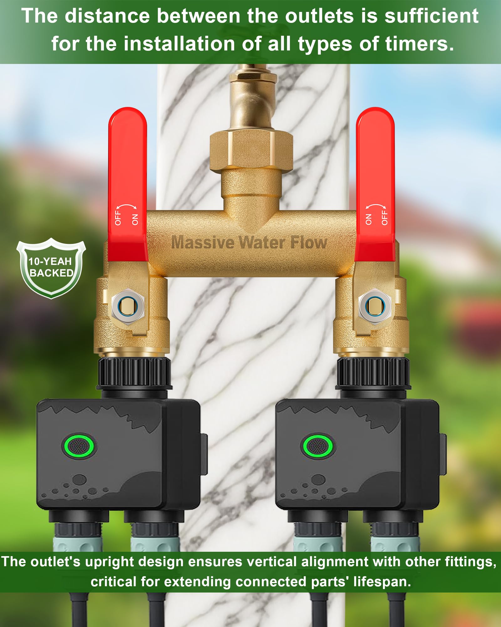 LNEZCDB 0.59-inch ball valve enables smooth, restriction-free water flow.