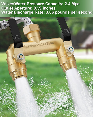 LNEZCDB hose splitter vertical 90-degree male thread reduces strain.