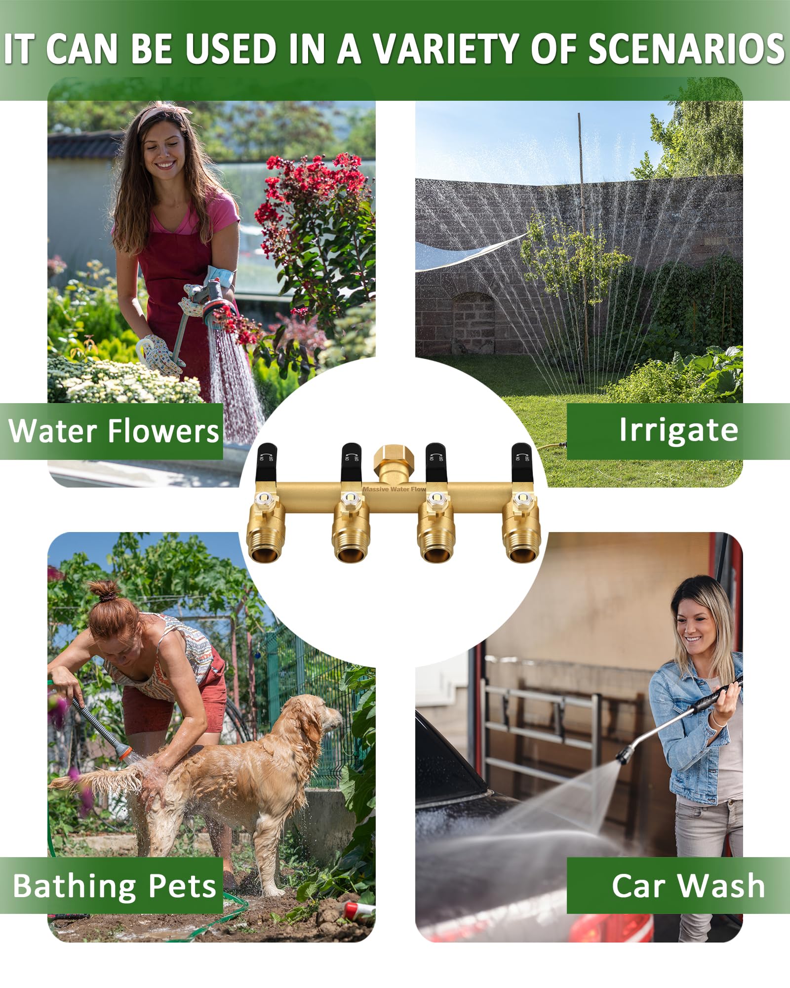 LNEZCDB multi hose use case for watering and washing tasks.