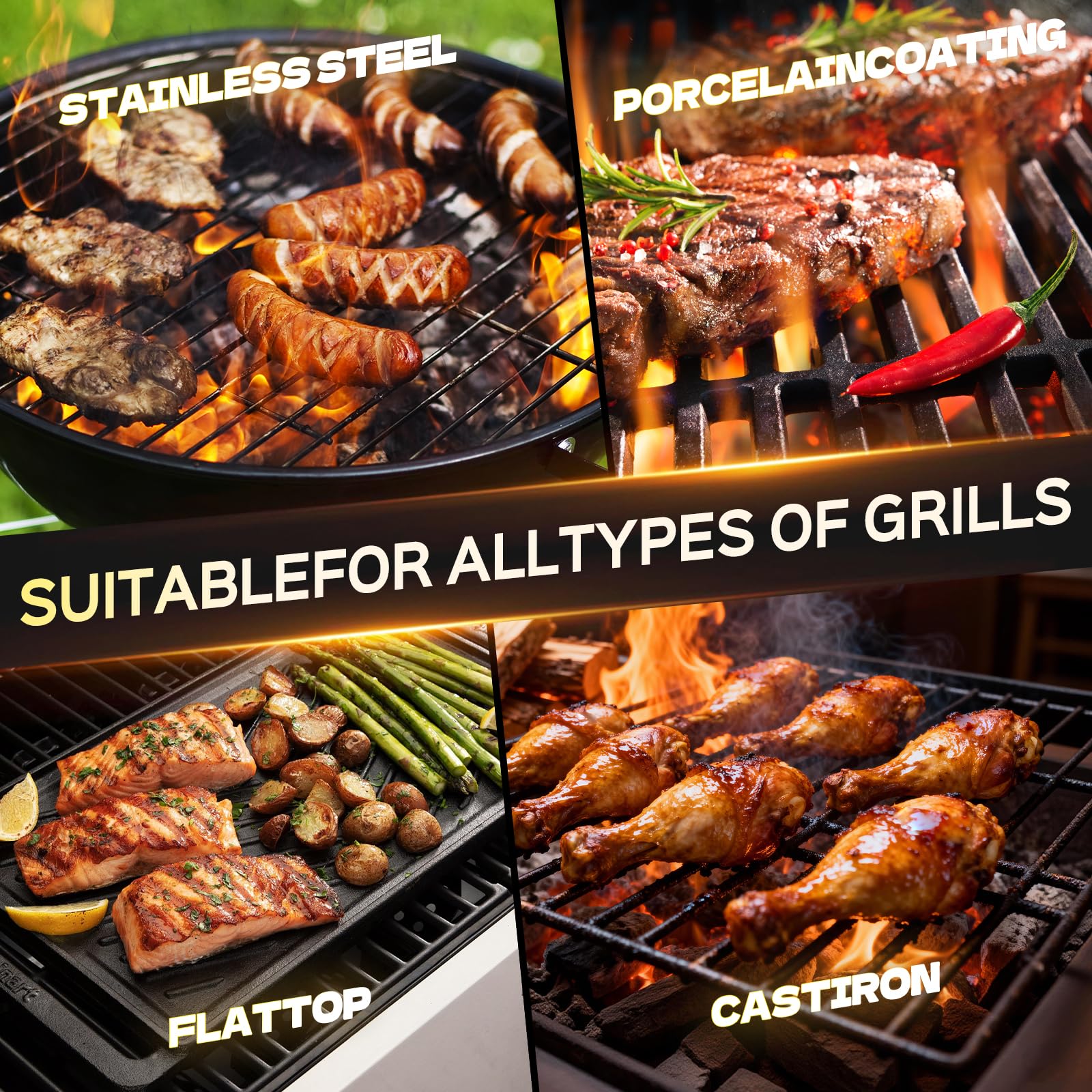 LNVUF gift-ready grill cleaning tool set suitable for gifting occasions.