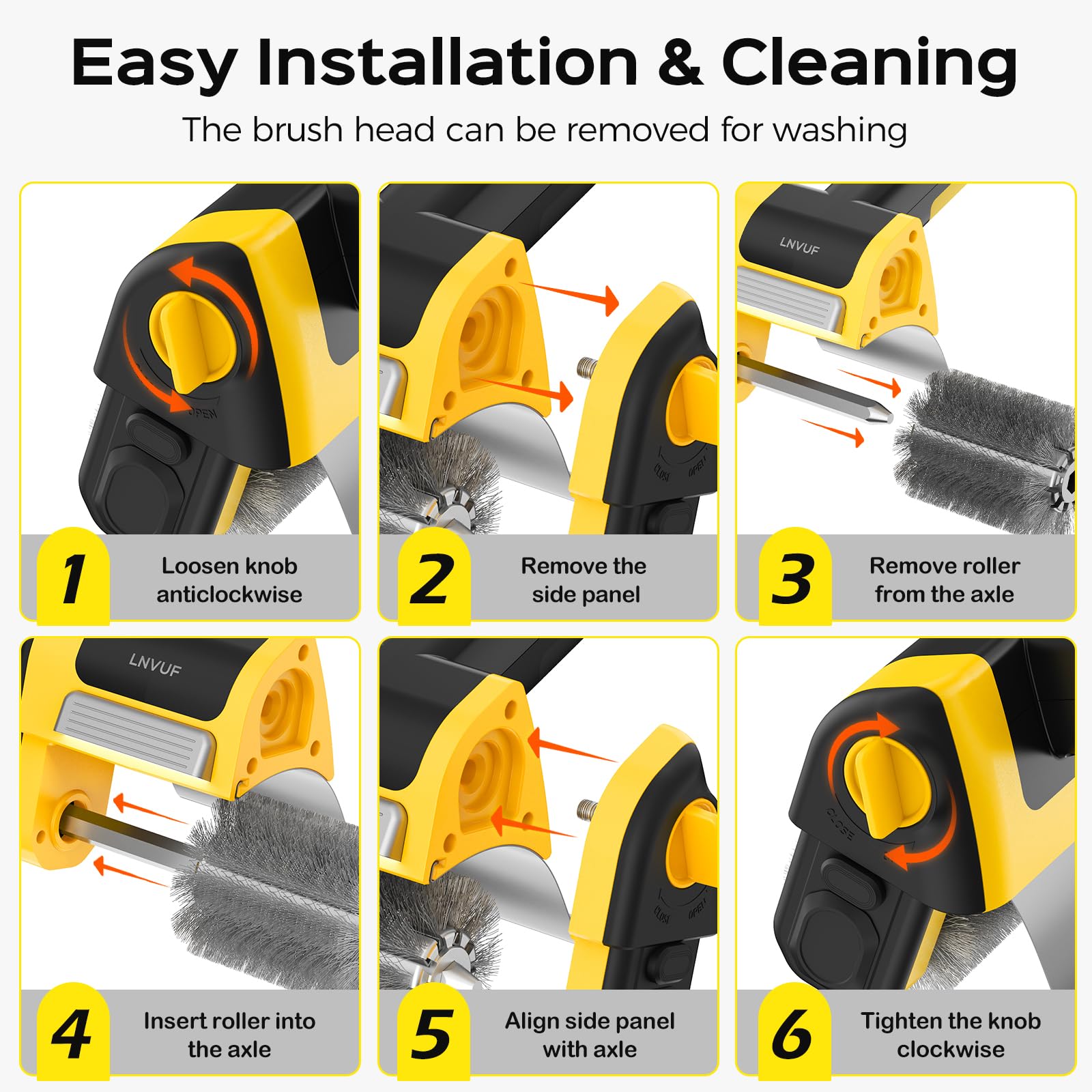 LNVUF high-torque motor delivering powerful yet controlled cleaning power.