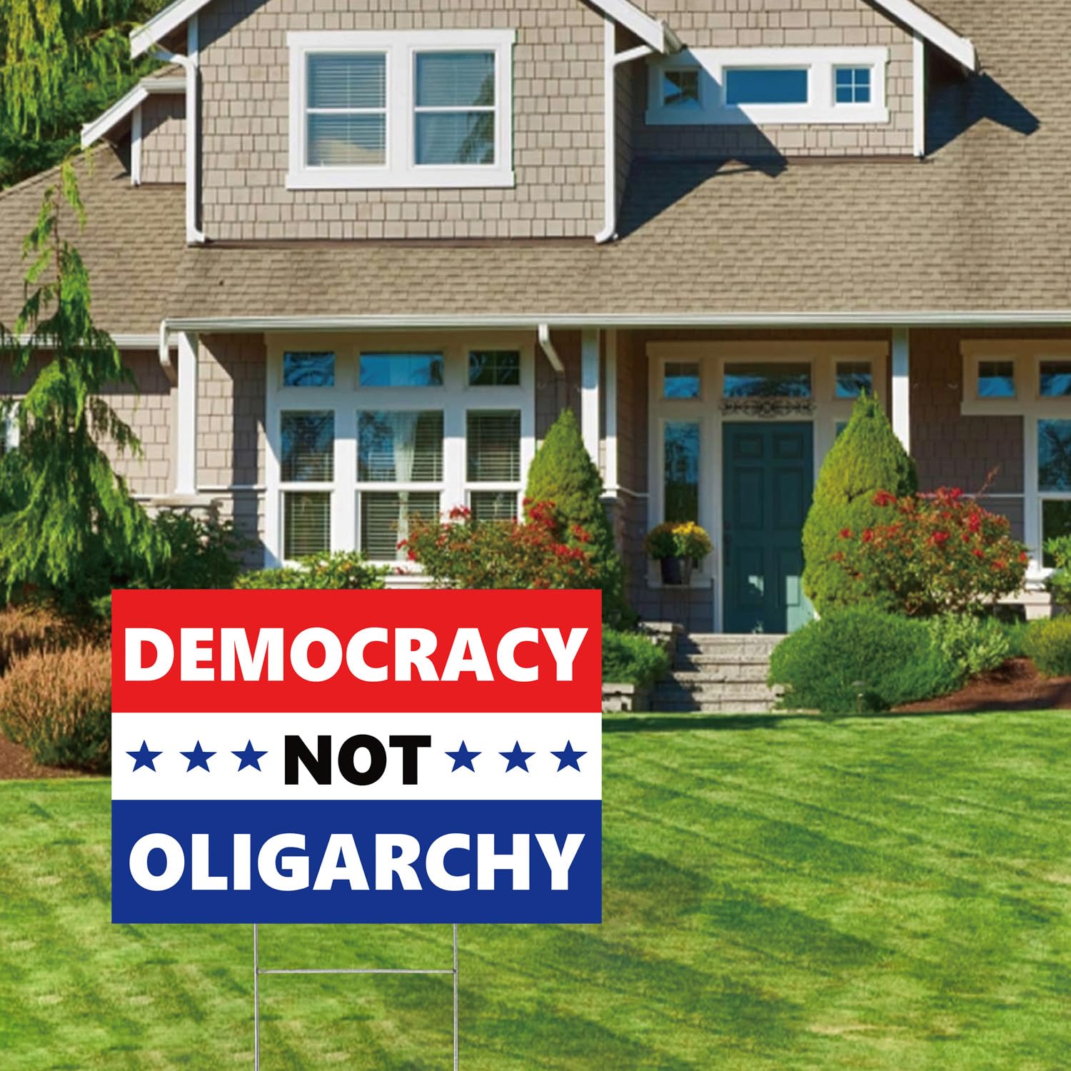 Lnyelxa protest-use sign, ready for demonstrations or yard display.