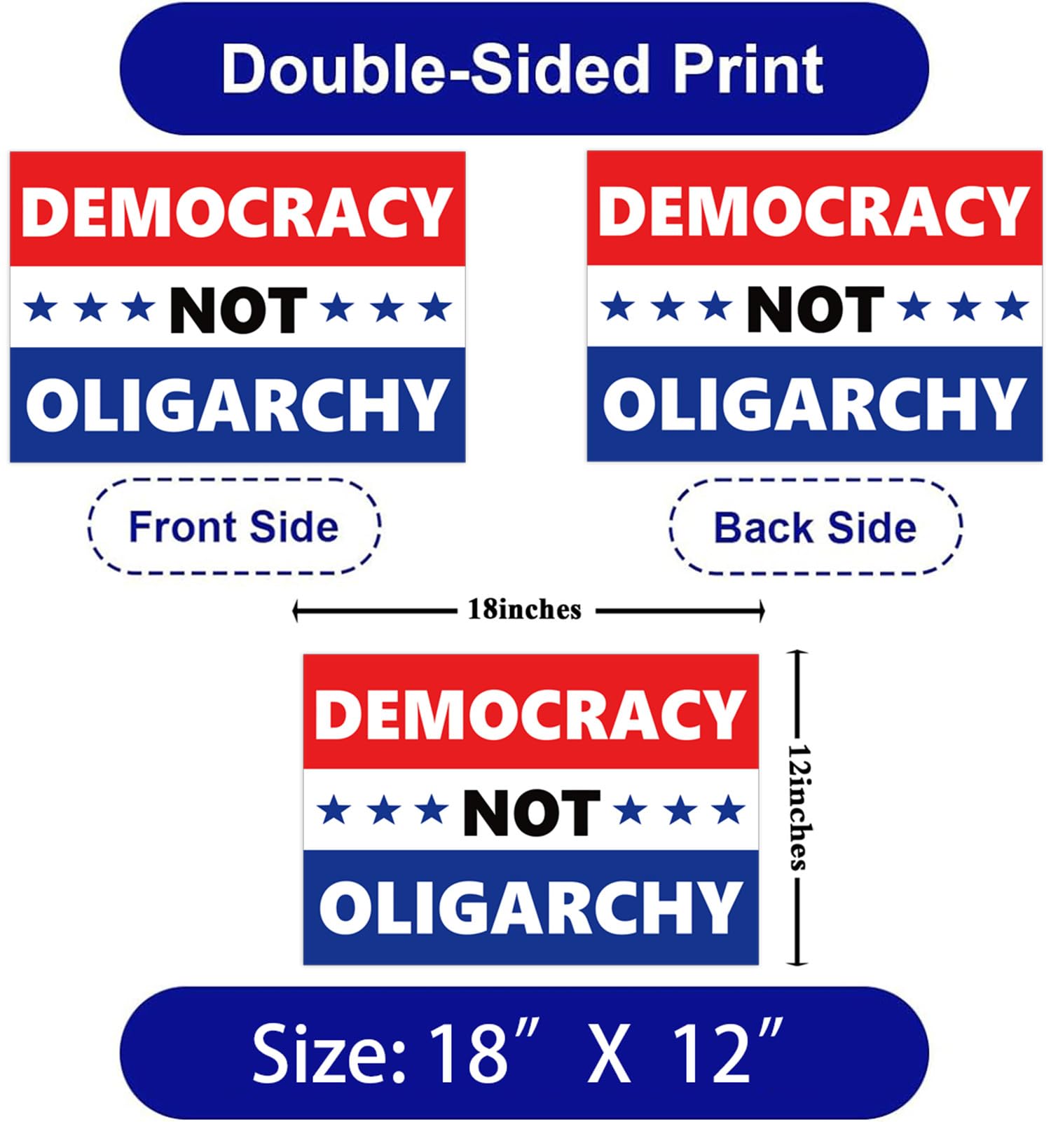 Lnyelxa sign 18x12, bold message for yard or event.