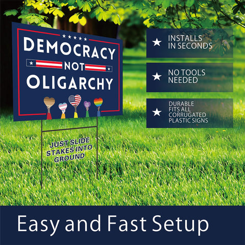 Lnyelxa yard sign back view highlights double-sided printing for visibility.