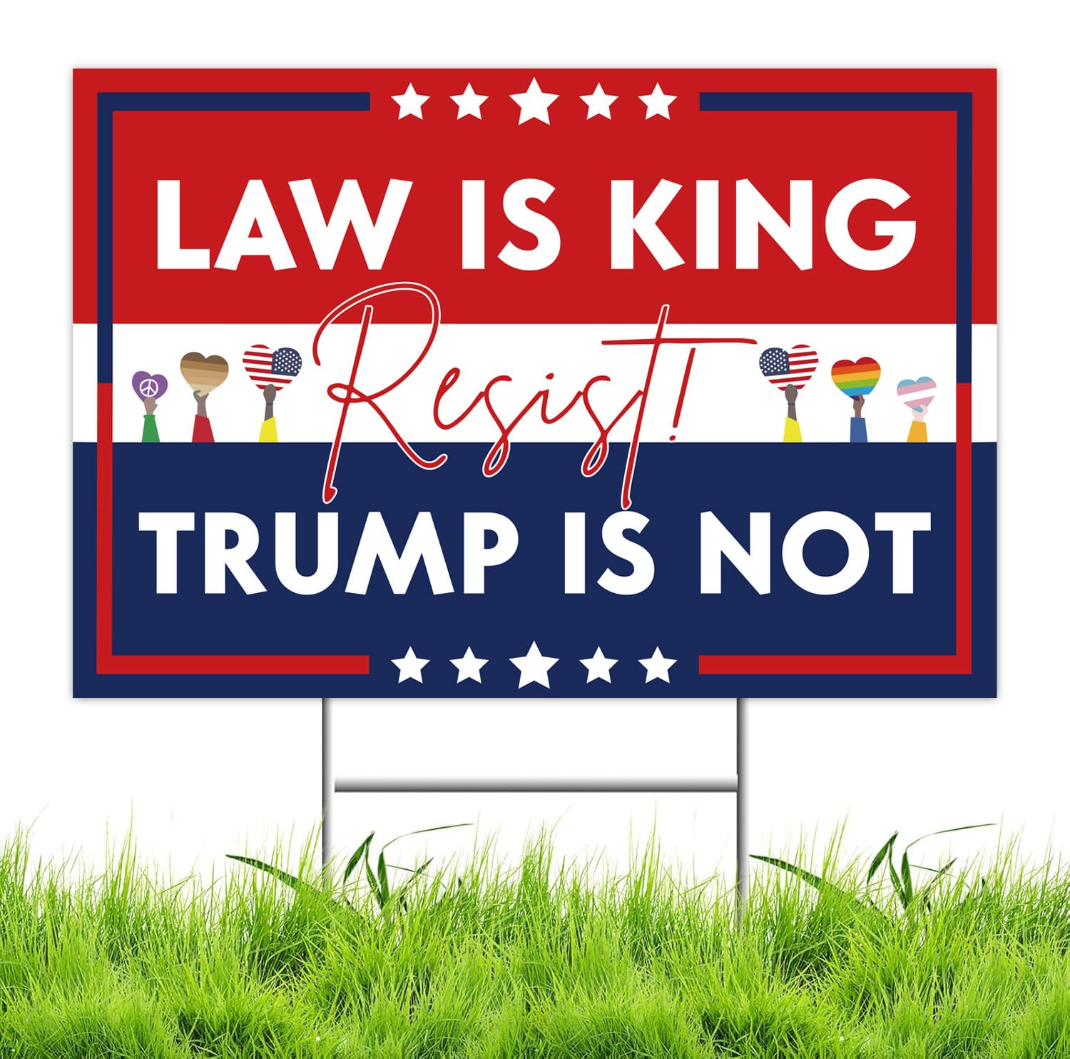 Lnyelxa yard sign with double-sided print for visibility from every angle