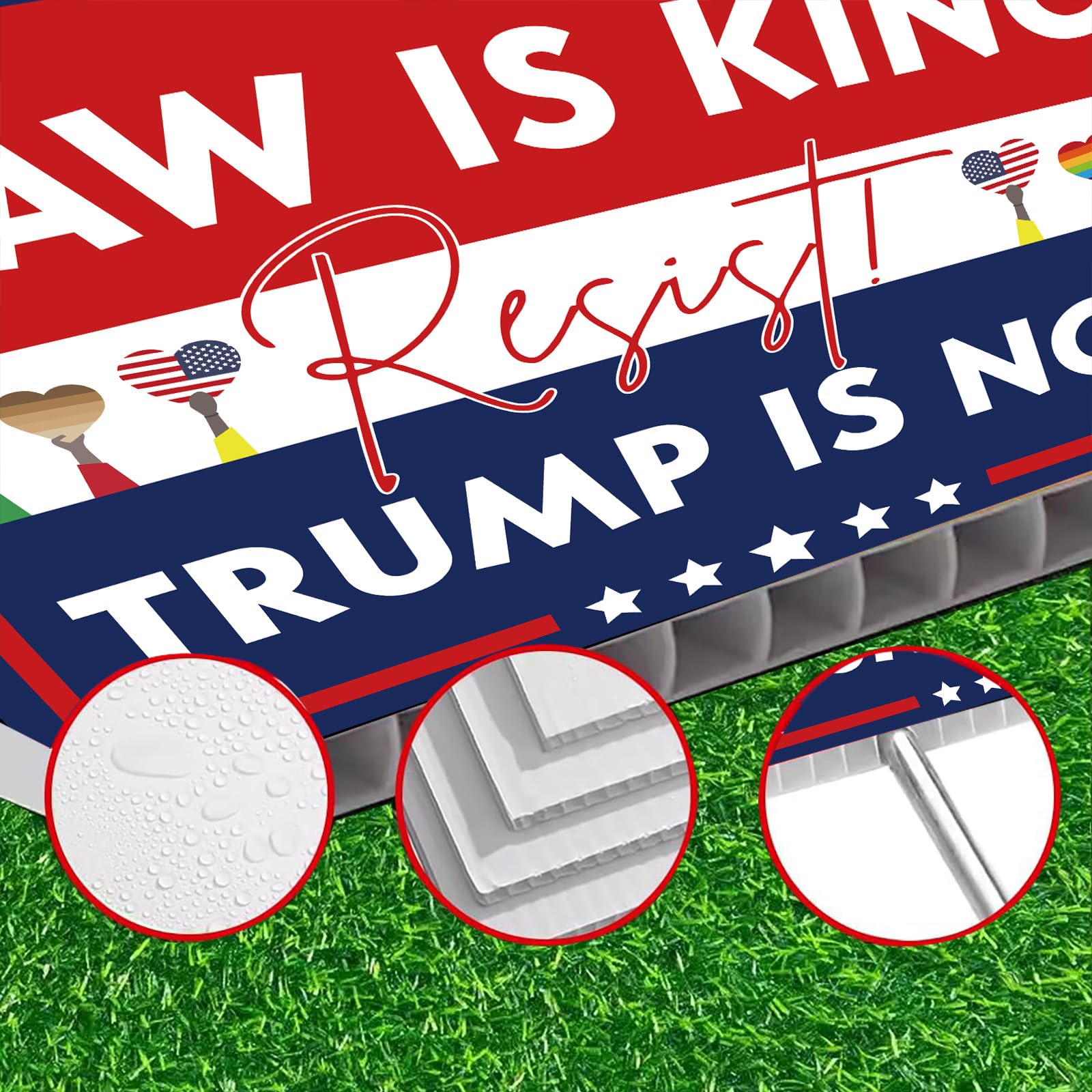 Lnyelxa 18x12 inch yard sign offers high visibility outdoors