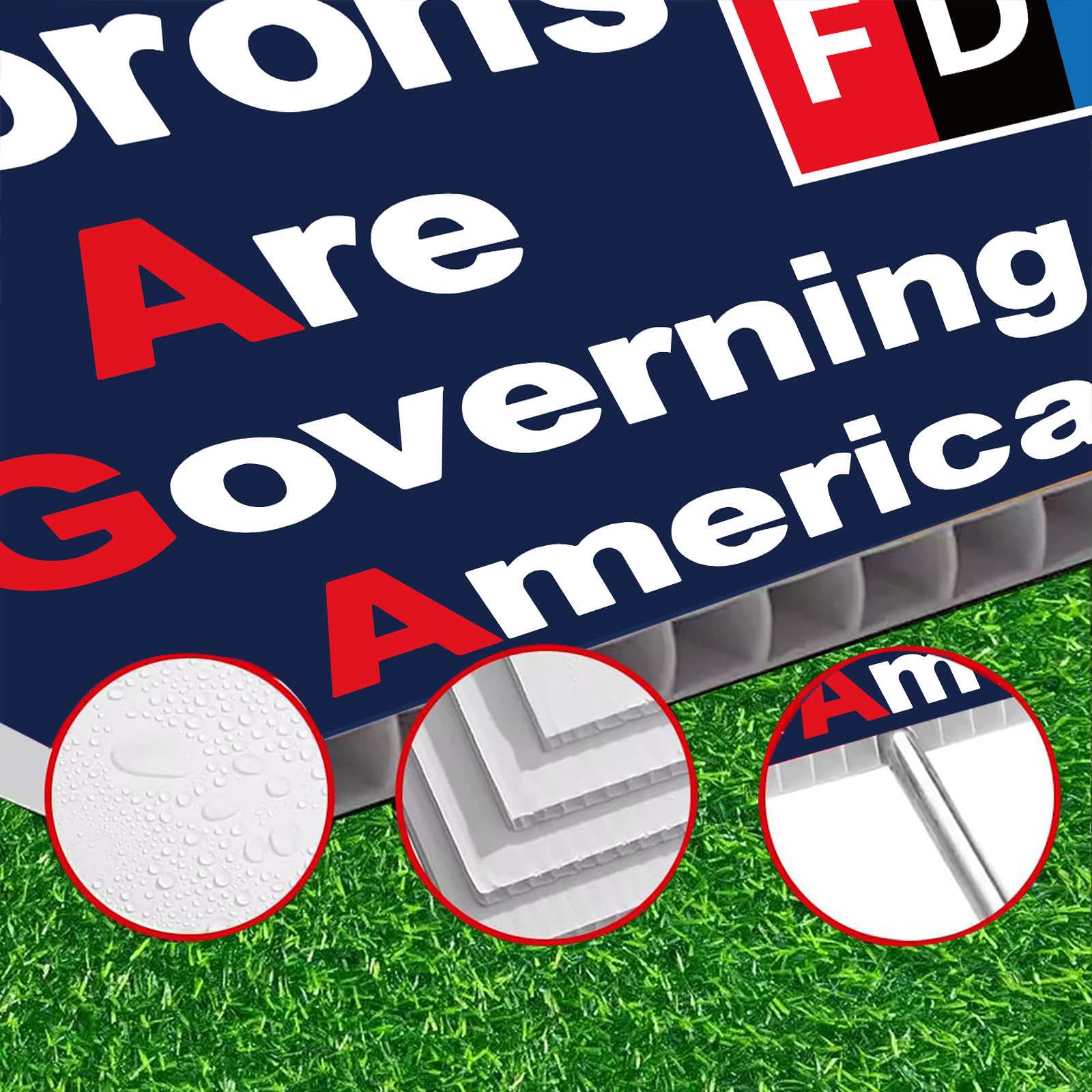 Lnyelxa protest display with durable material suitable for outdoor events.
