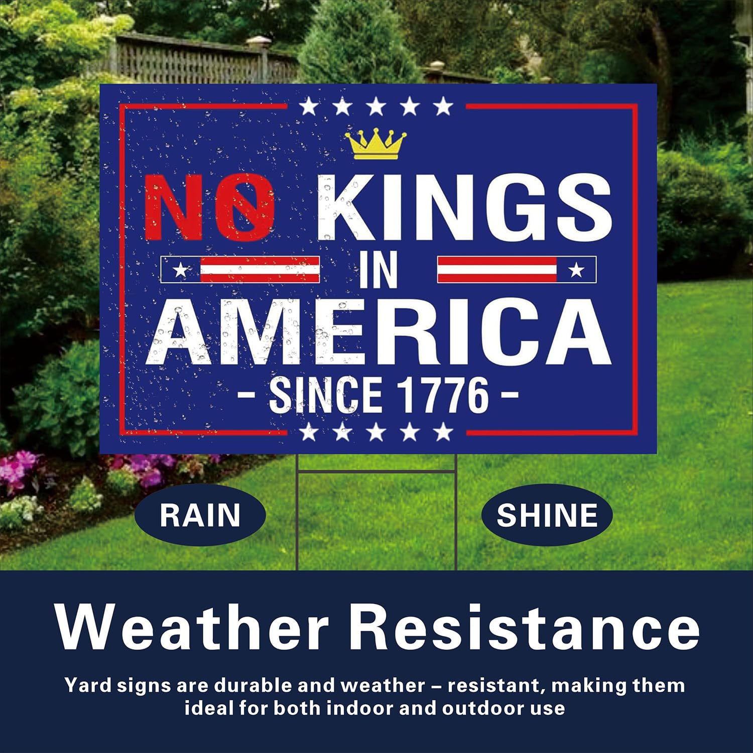 Lnyelxa sign uses corrugated plastic for rain, wind, sun resilience.