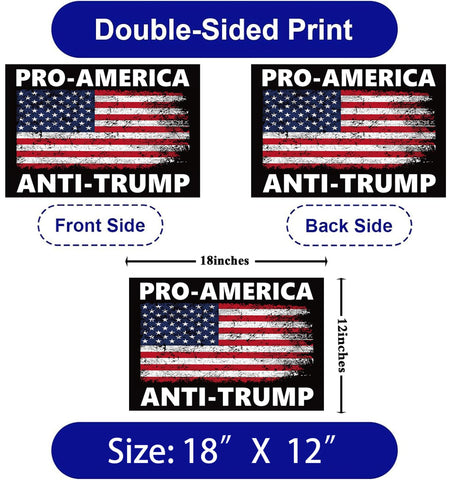Lnyelxa Pro America Anti Trump sign stake-install ready for quick placement